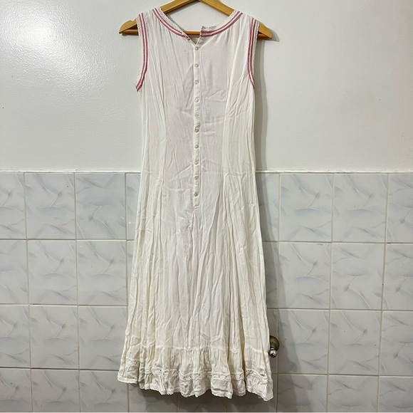 Revolve Tularosa S Kirsten White Embroidered Cotton Cottagecore Boho Midi Dress - Picture 8 of 11